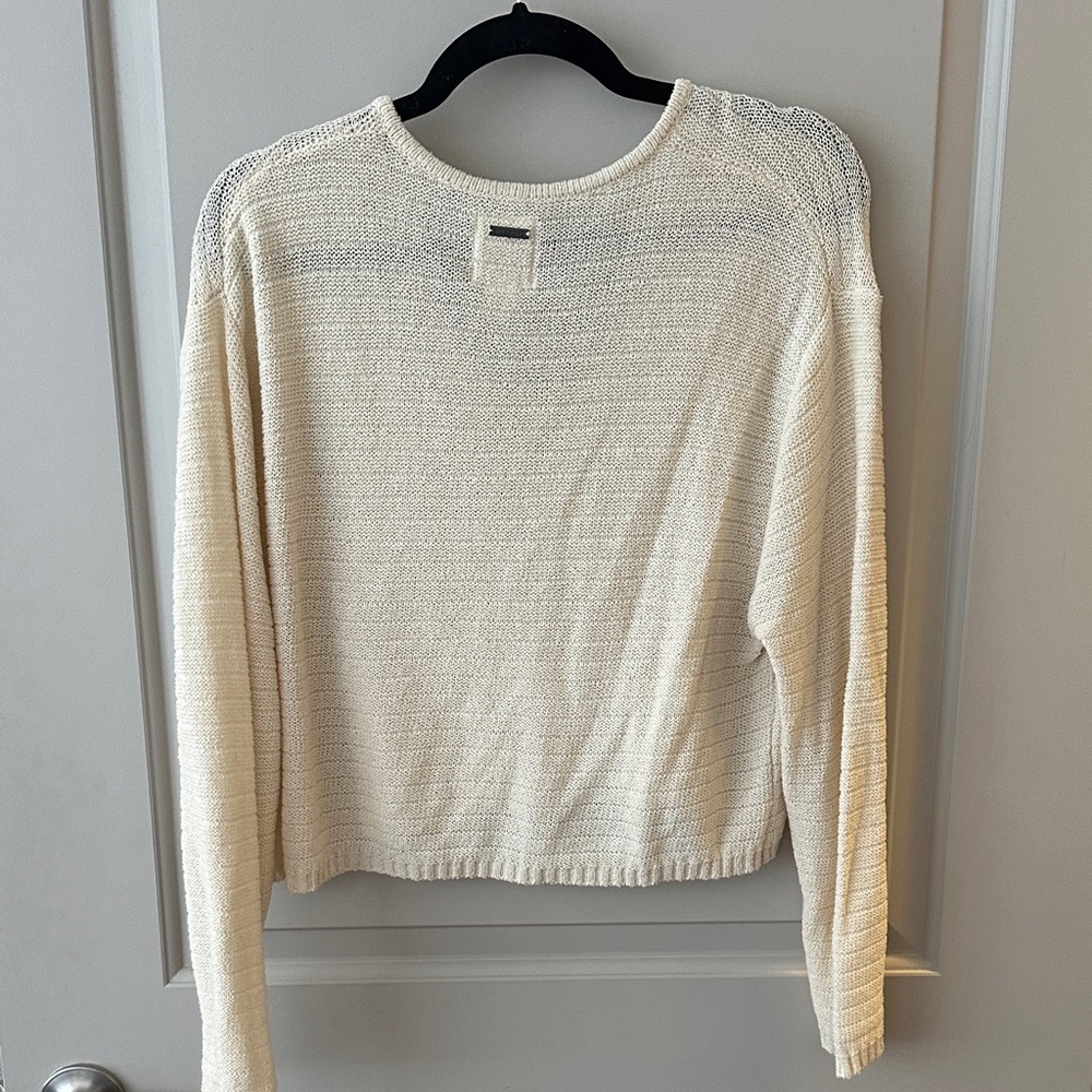 Billabong V-Neck Sweater in Cream - Picture 3 of 3